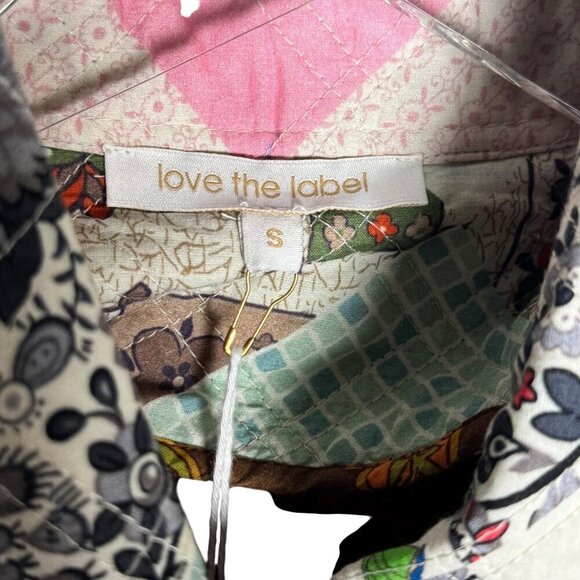 Love the Label quilted Duster Colette trench Coat size small NWT Patchwork - Picture 8 of 13